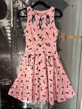 Voodoo Vixen rockabilly retro 50’s atomic cat women’s dress pin up style